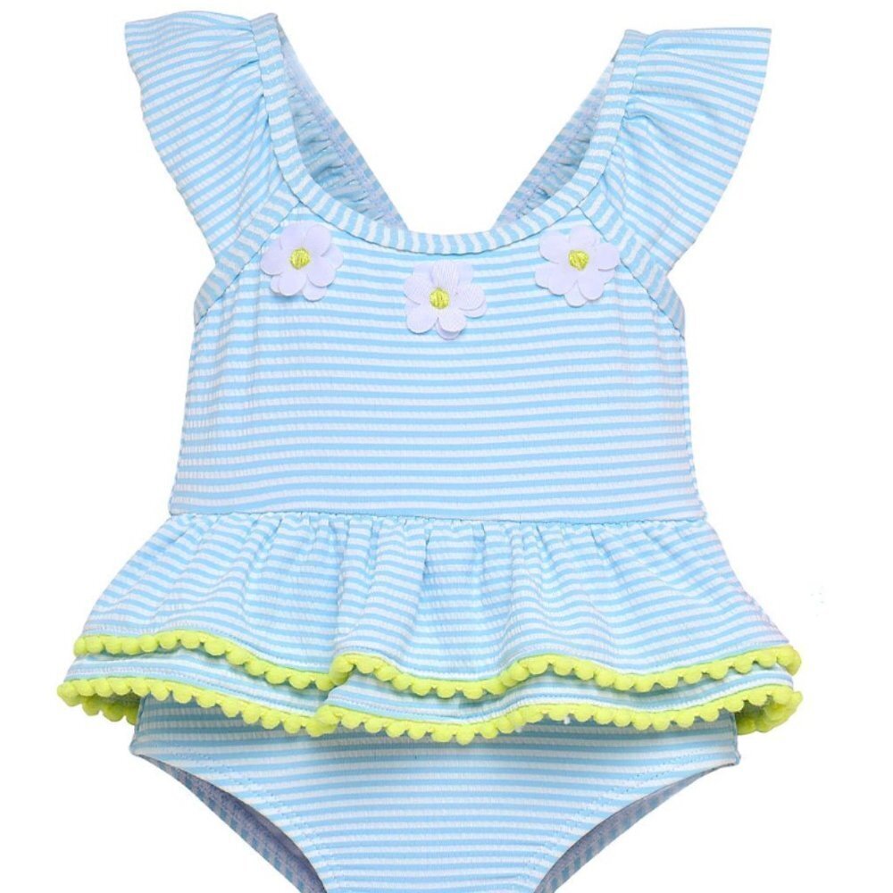 Wetsuit Club Toddler's Daisy Seersucker Skirted One Piece Swimsuit